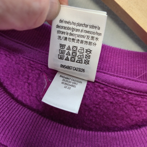 Pink Fleece cropped short sleeve crewneck sweatshirt Size XS - Picture 8 of 8